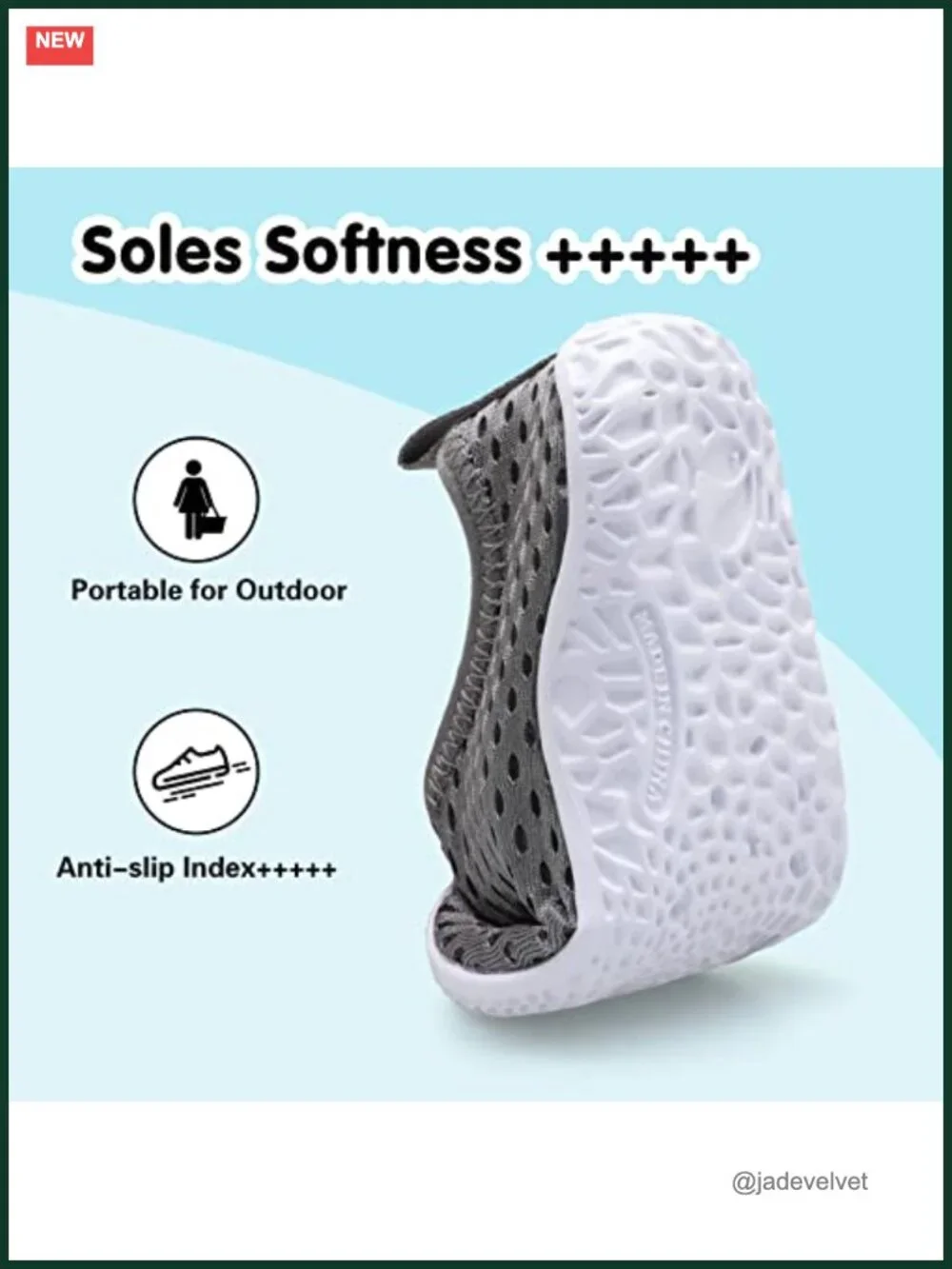 Toddler Water Shoes - Quick Dry, Breathable, Non-Slip EVA Sole, Hook & Loop